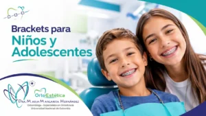 Brackets para niños y adolescentes en tratamiento de ortodoncia