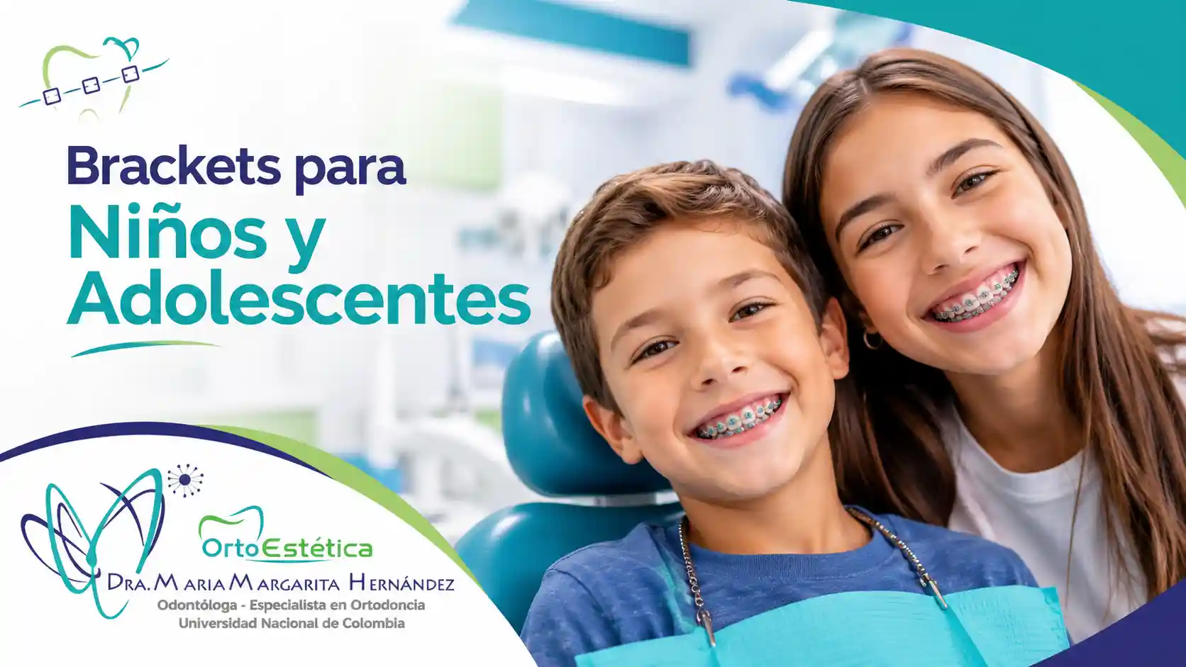 Brackets para niños y adolescentes en tratamiento de ortodoncia